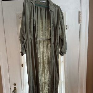 Zara Olive Green Maxi Dress